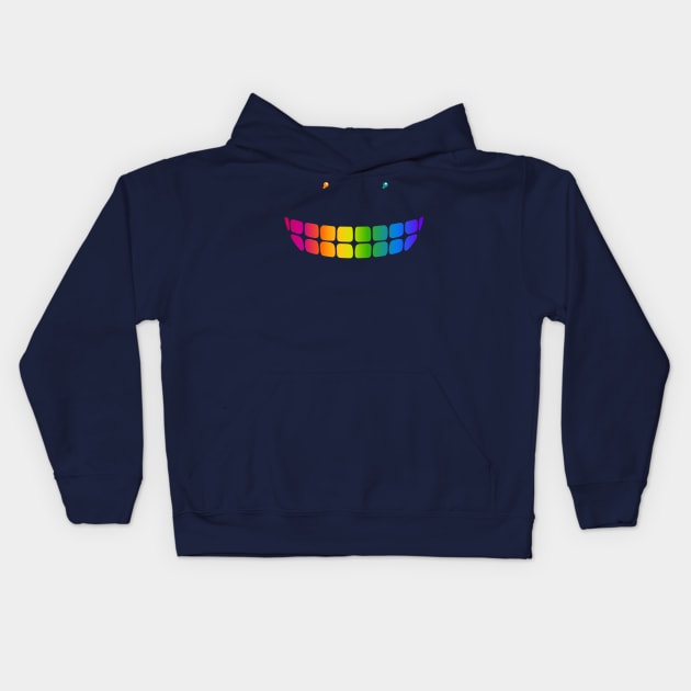 Floating Smile - in rainbow colors Kids Hoodie by RawSunArt